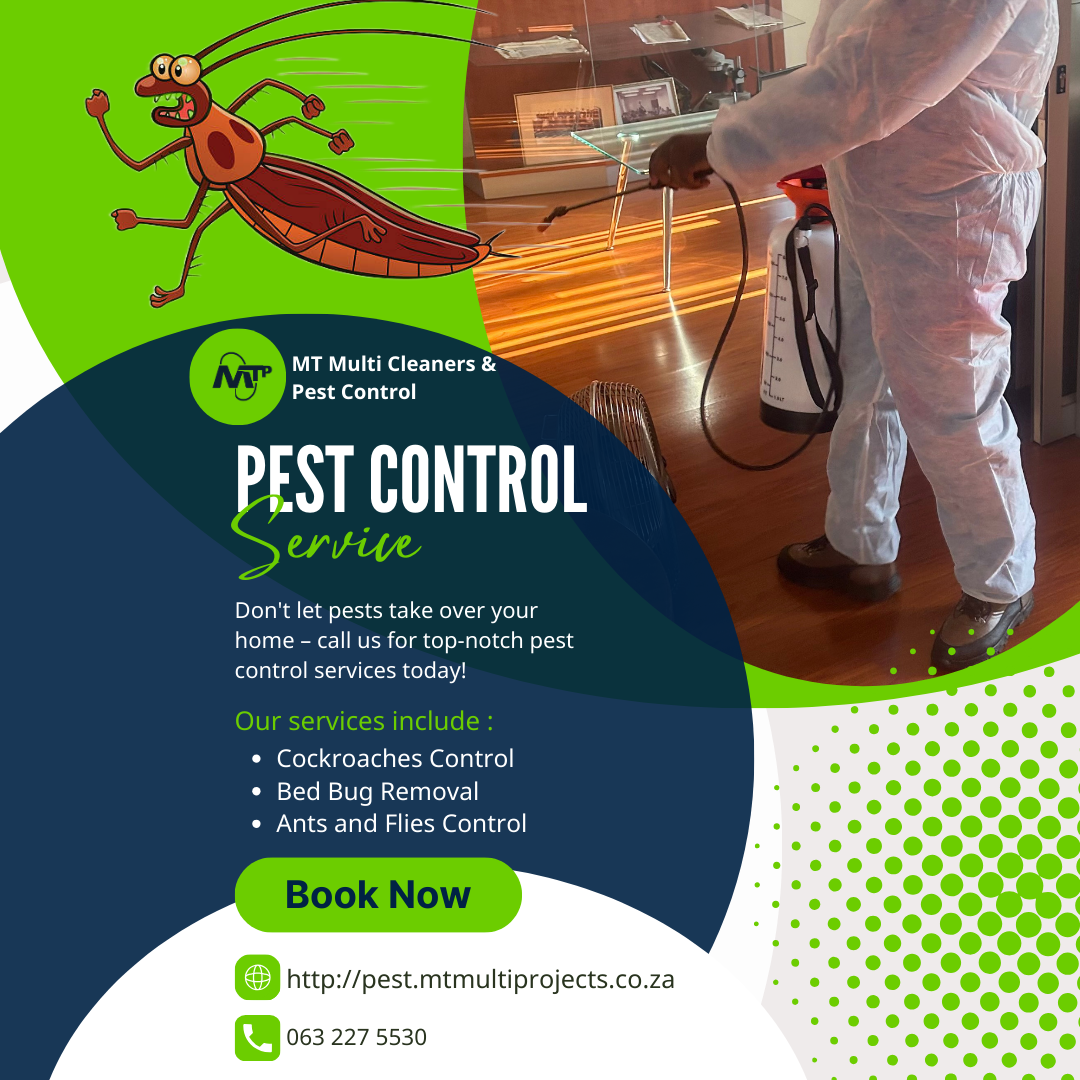 White and Navy Modern Pest Control Service Flyer